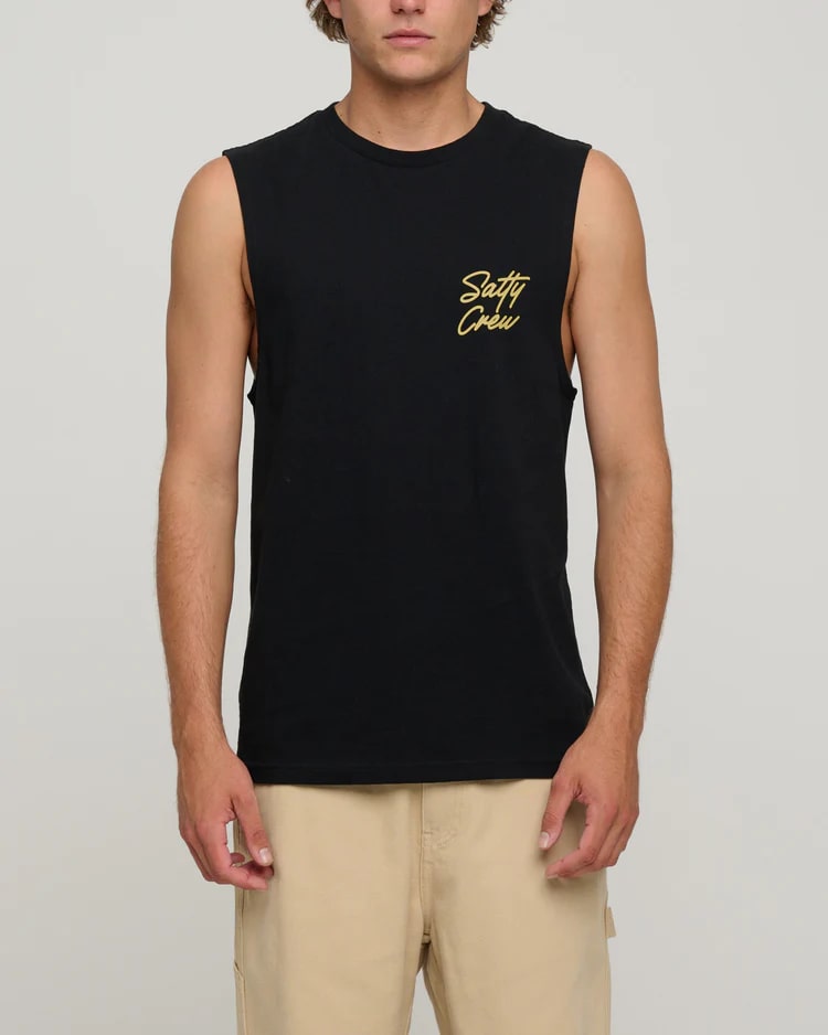 Salty Crew Snapper Muscle Tank for Men - Breathable Quick-Dry Fishing Shirt - Perfect for Summer, Beach, and Outdoor Activities