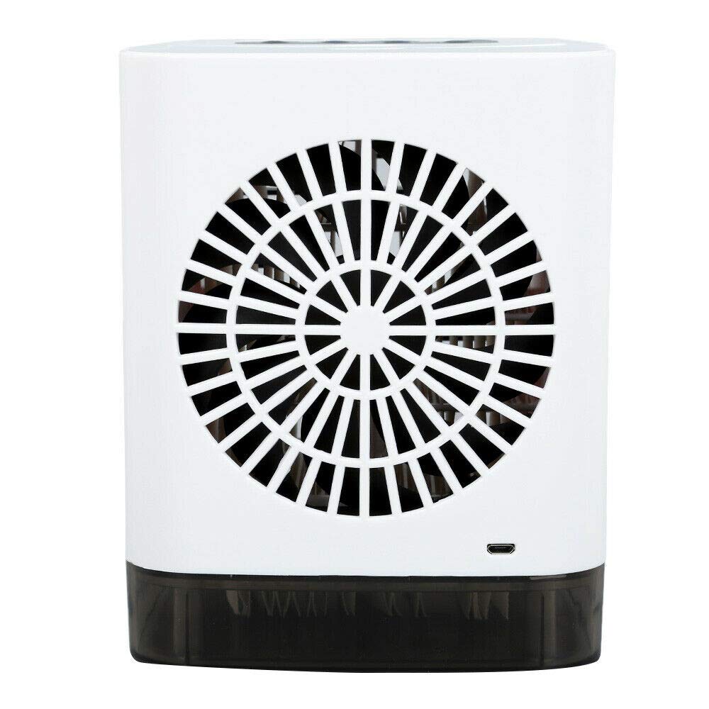 TOPCHANCES USB Portable Air Conditioner - Mini Cooling Fan with Water Humidifier, Personal Desktop Cooler for Home, Office, Bedroom & Travel Use