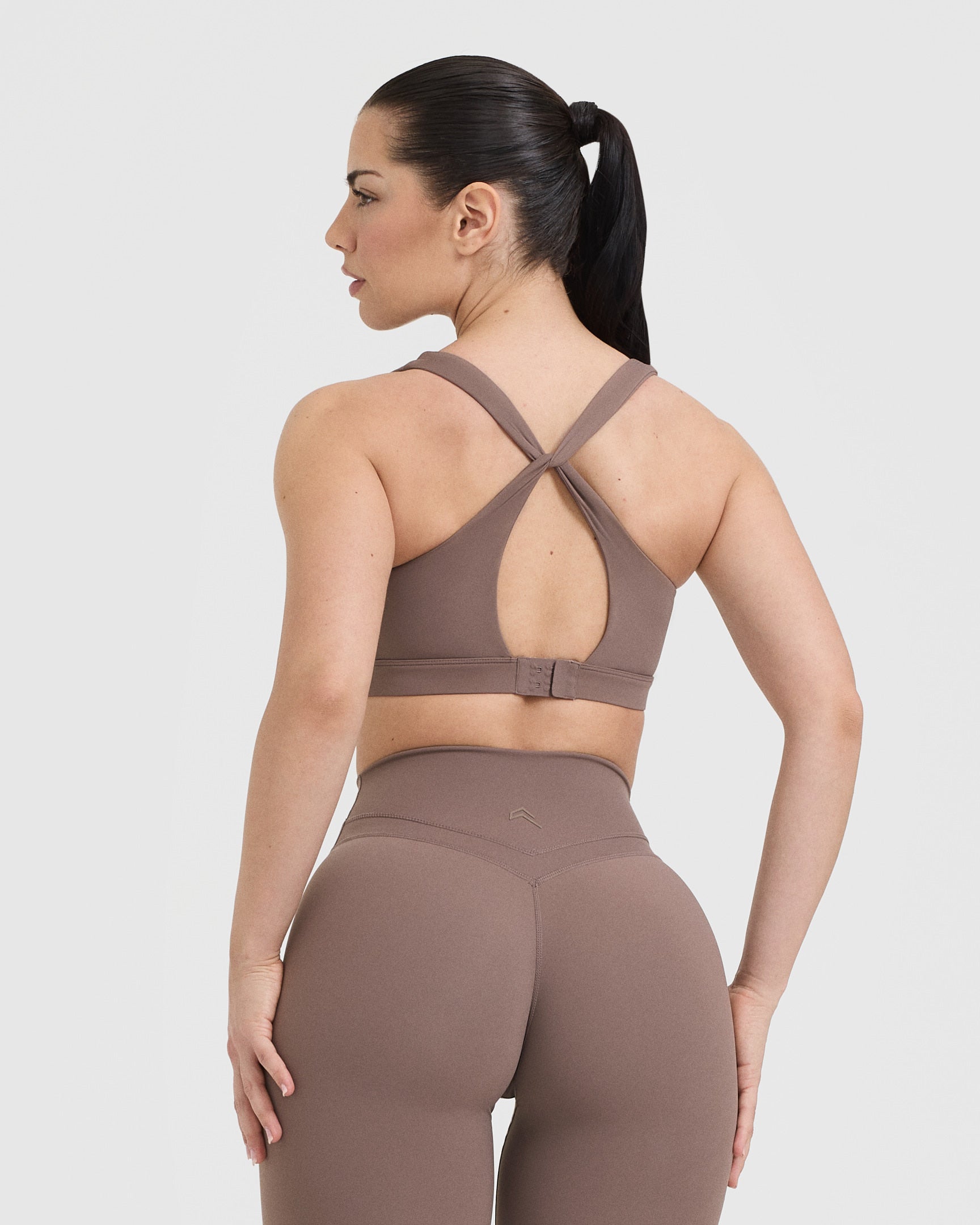 High Support Seamless Sports Bra for Women - Cool Brown | Yoga, Running, Gym & Workout Comfort