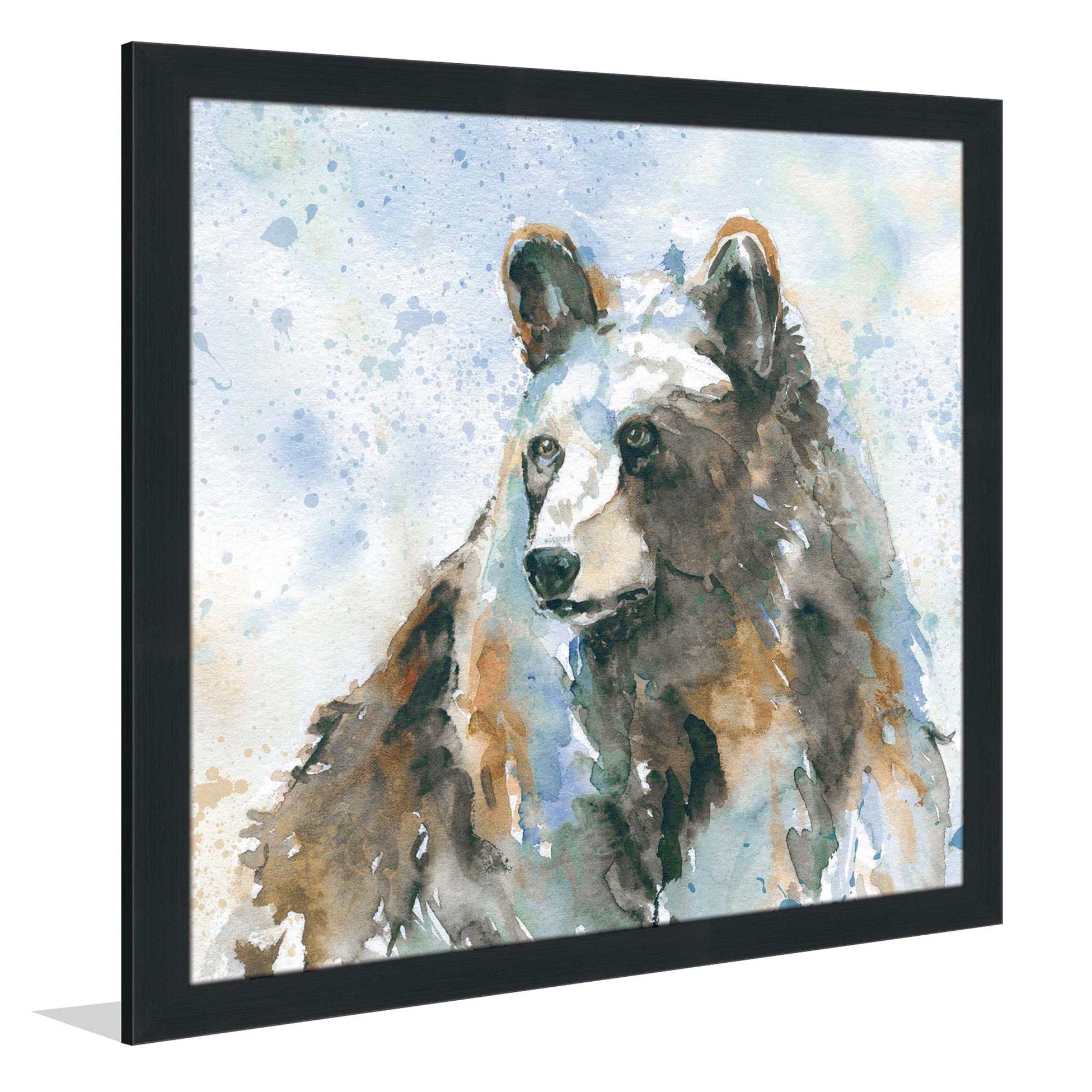 Black Bear On Blue by Carol Robinson - Premium Acrylic Wall Art Print - Perfect for Living Room, Bedroom & Office Decor