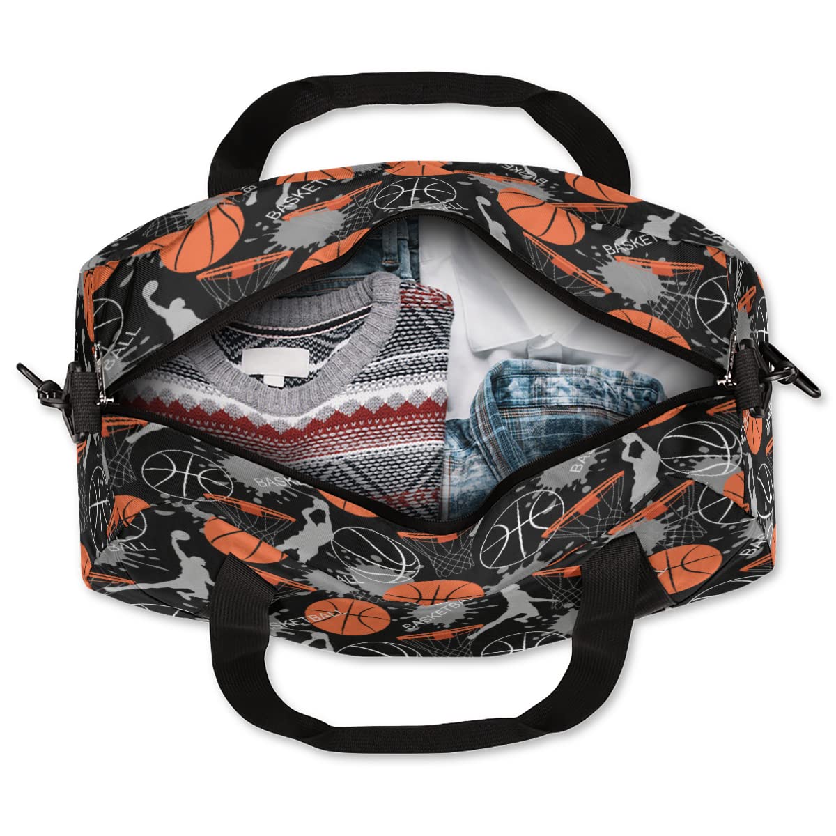 **Sporty Kids Basketball Duffle Bag for Boys & Girls - Gym, Dance, Travel & Overnight Sports Bag - Perfect for School, Team Practice & Weekend Getaways**