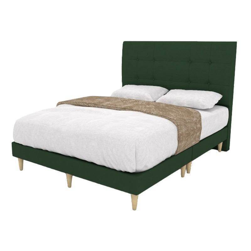 Jaxon Upholstered Fabric Bed Frame - Queen Size, Modern Platform Bed with Wooden Slats, Noise-Free Support - Perfect for Master Bedroom, Guest Room, or Apartment