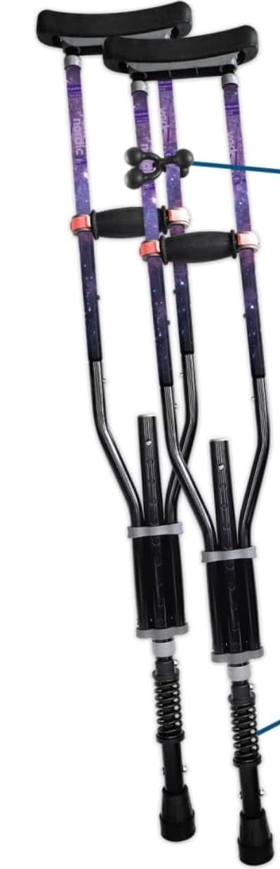 York Nordic - Adjustable Spring Cushion Crutches for Adults (4'7