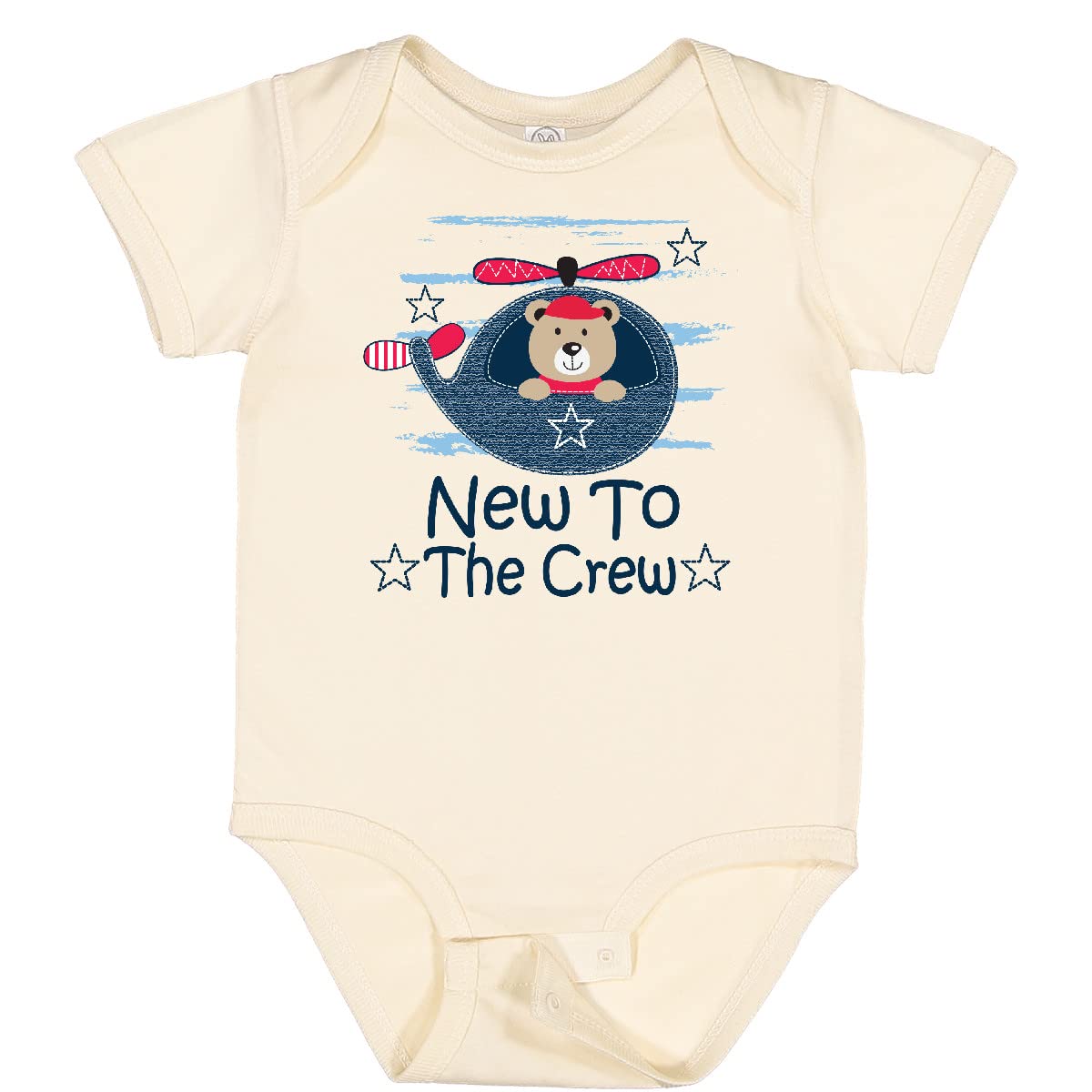 Inktastic New To The Crew Baby Boy Bodysuit - Soft Cotton Onesie for Newborns & Infants - Perfect for Baby Showers, Birth Announcements & Family Photos