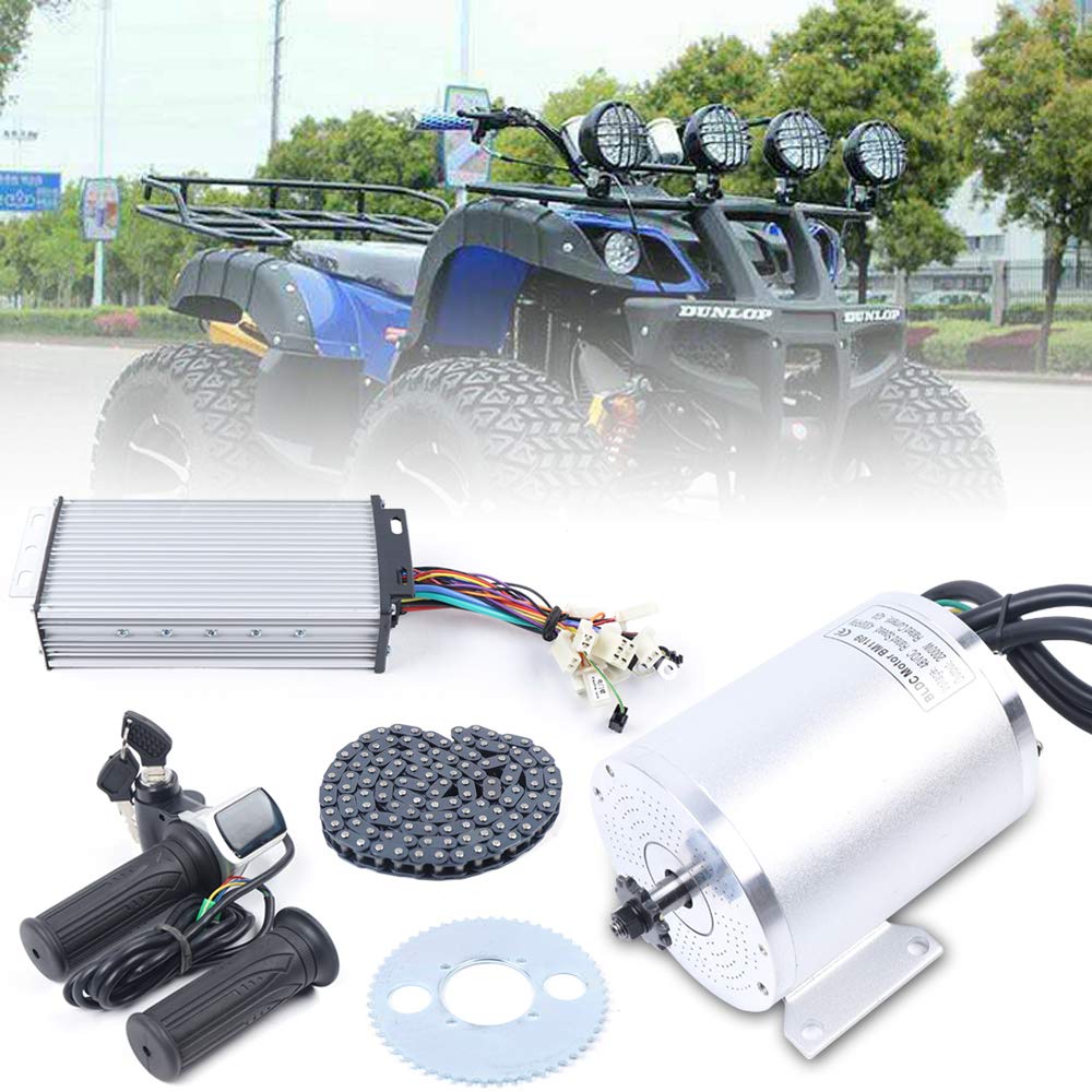 48V 2000W Brushless Electric Motor Kit with Controller - High Performance Ebike Conversion Kit for Scooters, Go Karts & Motorcycles (4300 RPM) - Perfect for DIY Electric Bike Upgrades and Off-Road Vehicles