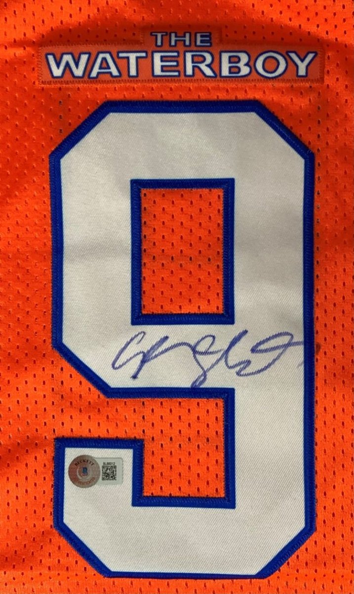 Adam Sandler Autographed The Waterboy Bobby Boucher Football Jersey - Authentic Signed Memorabilia BAS BL66012 - Perfect for Movie Fans, Sports Collectors, and Gift Giving