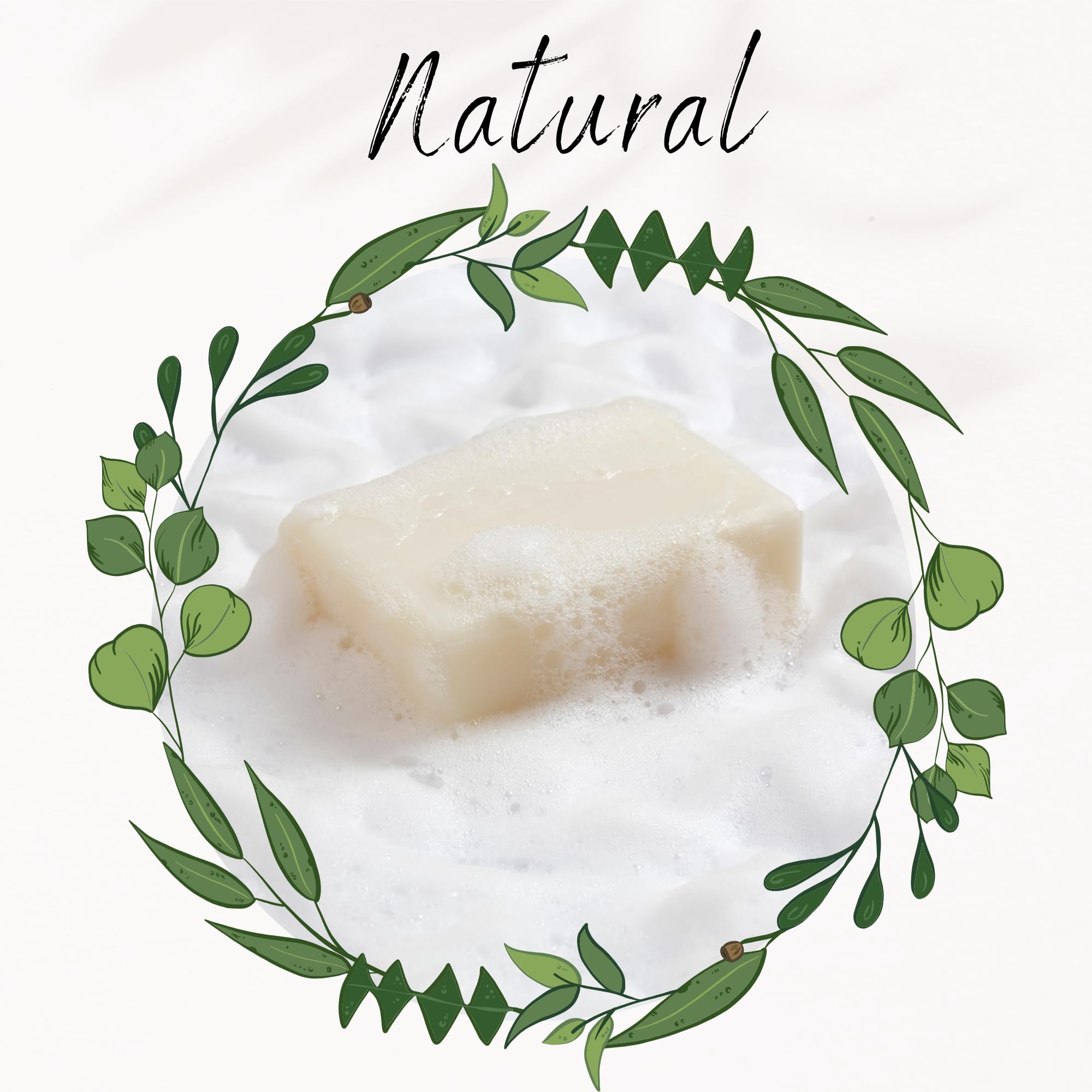 Organic Bar Soap with Natural Oils - Moisturizing Skin Care Cleanser for Face, Body & Hair | Handmade Rose Scented Soap | Gentle Bath Wash for Dry, Sensitive Skin | Perfect for Shower, Travel & Gift Giving