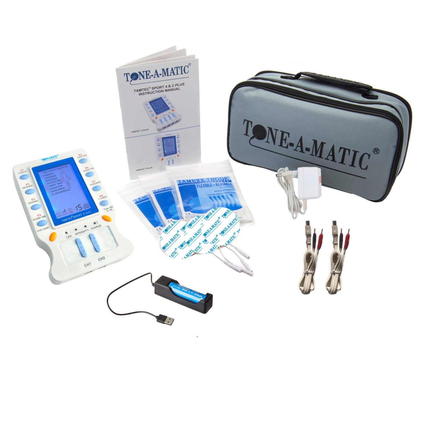 TENS EMS Unit - 2 Channel Electronic Muscle Stimulator with Russian Stim, IFC, ARP & Microcurrent Therapy for Pain Relief, Muscle Recovery & Toning - Perfect for Athletes, Arthritis Sufferers & Home Fitness