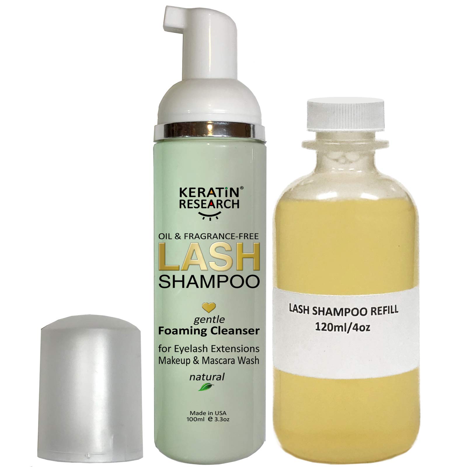 220ml Natural Foaming Eyelash Shampoo - Oil-Free, Fragrance-Free, Paraben & Sulfate Free - Safe Cleanser for Eyelash Extensions & Natural Lashes - Gentle Makeup & Mascara Remover - Perfect for Daily Lash Care & Sensitive Eyes