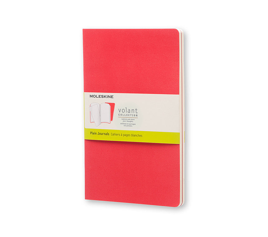 Premium Moleskine Volant Plain Notebook Set of 2 - Slim Pocket Journal for Writing, Sketching & Note Taking - Perfect for Students, Artists & Professionals On-The-Go