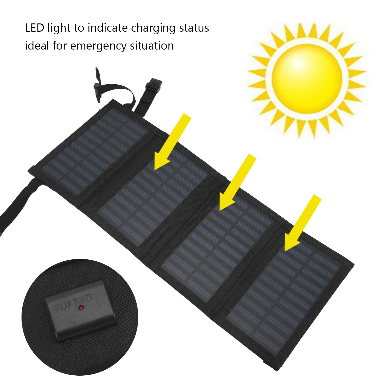 EXCLUZO 100W Foldable Solar Panel - Portable Solar Charger for Camping, Hiking, RV & Outdoor Adventures - Waterproof & Anti-Oxidation Solar Power Bank for Phones, Laptops & Devices