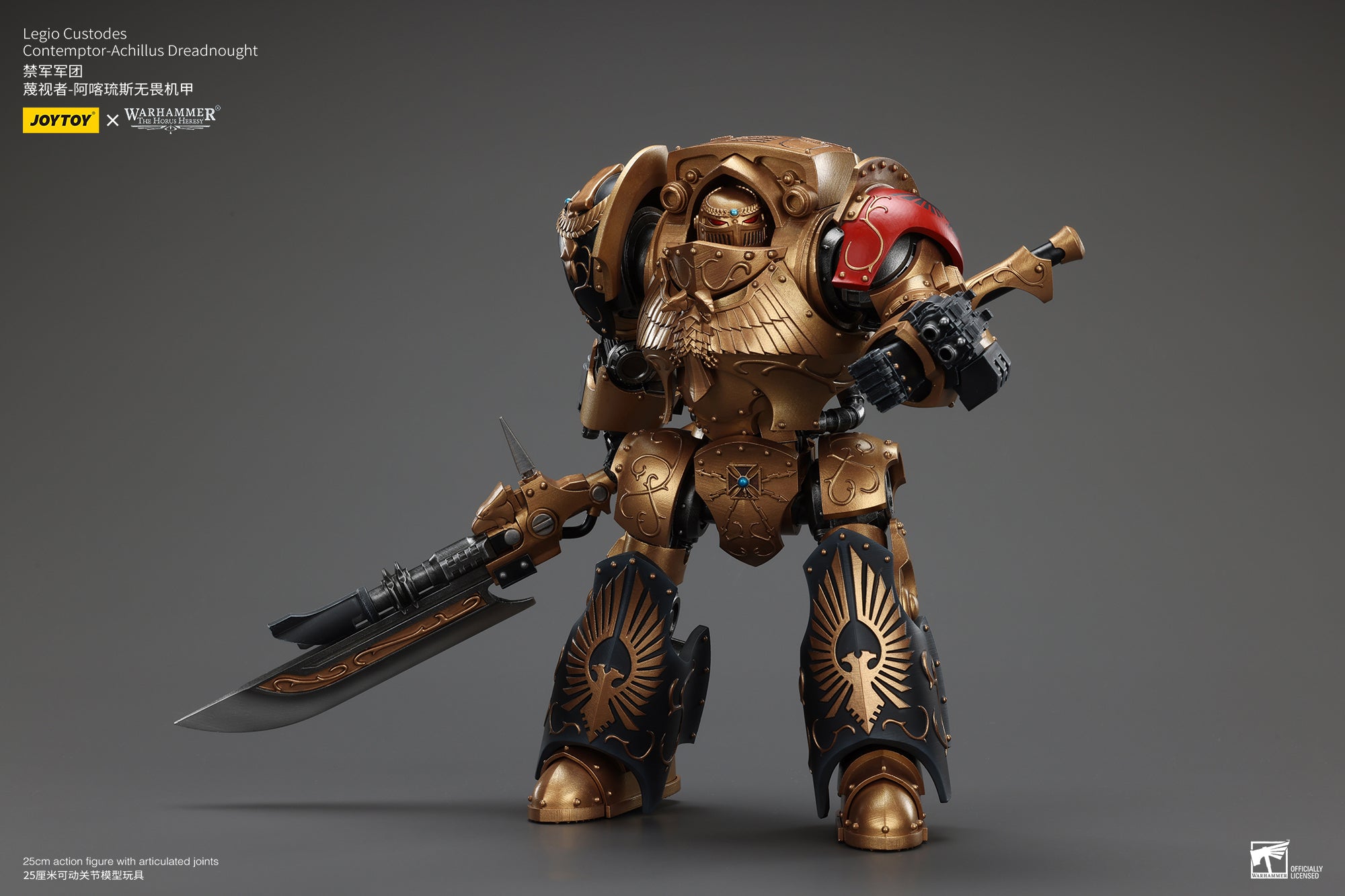 1/18 JOYTOY Warhammer The Horus Heresy Legio Custodes Contemptor Achillus Dreadnought Action Figure - Collectible Model for Warhammer 40K Fans & Tabletop Gaming Enthusiasts