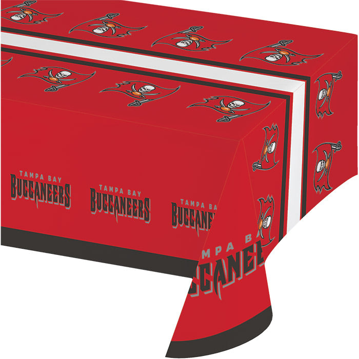 12-Piece Bulk Tampa Bay Buccaneers Table Covers Set - Waterproof & Disposable for Game Day Parties, Tailgating, and Football Events