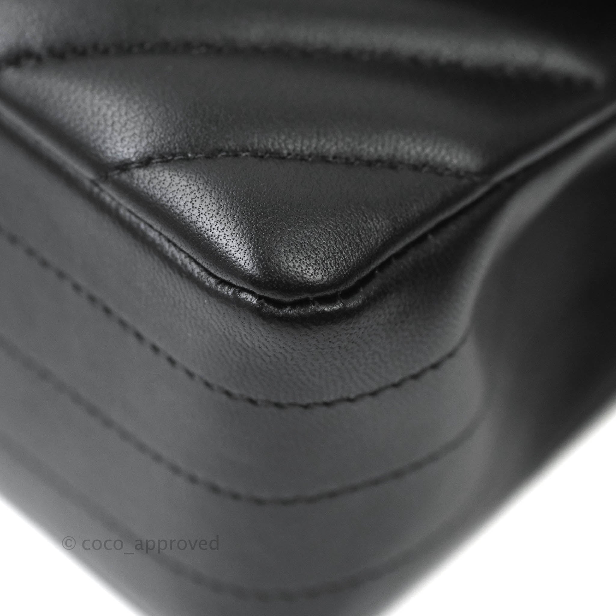 Chanel Classic Chevron Small Medium Double Flap Bag - Black Lambskin Leather with Gold Hardware | Luxury Handbag for Women, Perfect for Parties, Dates & Everyday Elegance