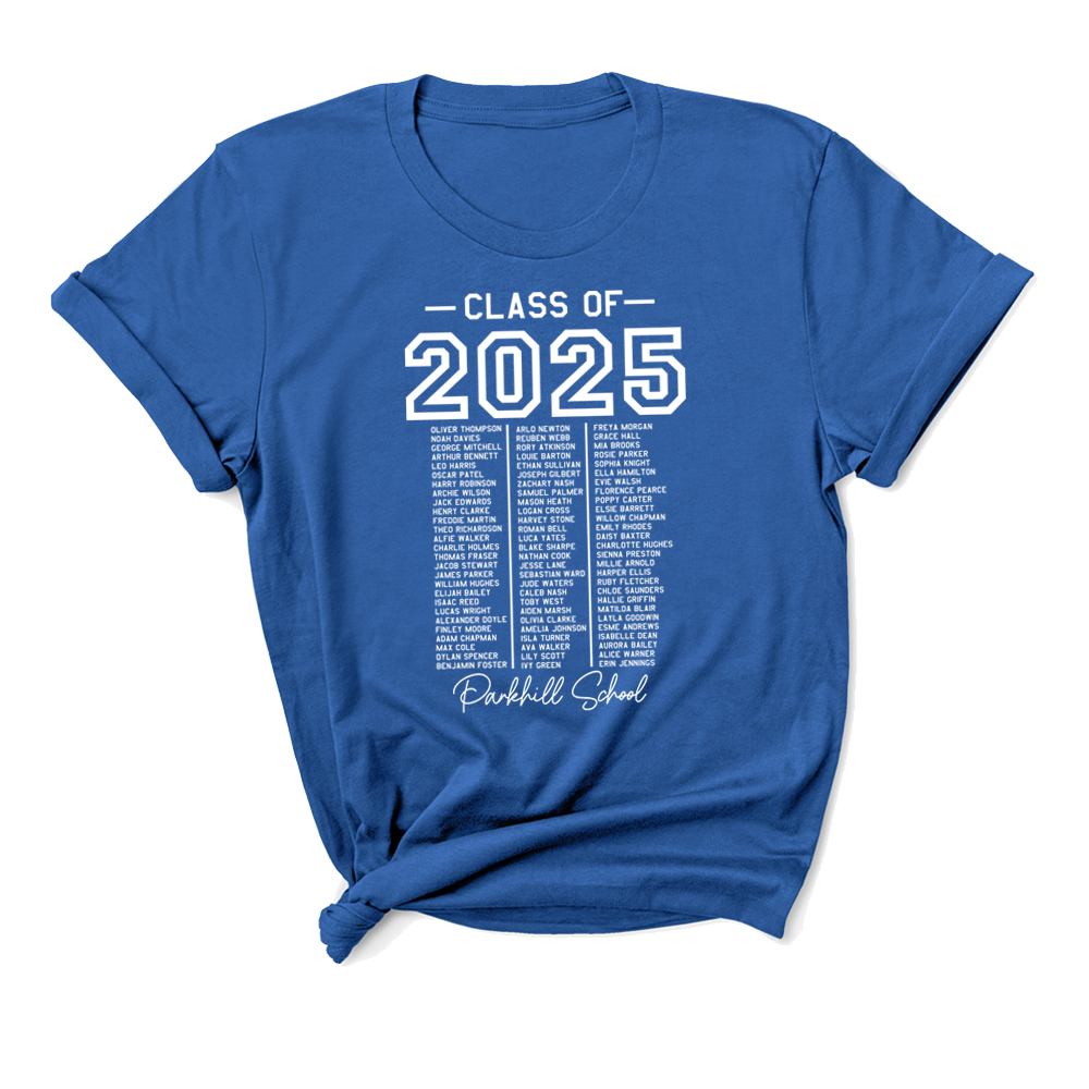 Class Of 2025 Graduation T-Shirt - Comfortable Cotton Senior Year Shirt for High School & College Graduates - Perfect for Graduation Parties, Senior Photos & Alumni Events