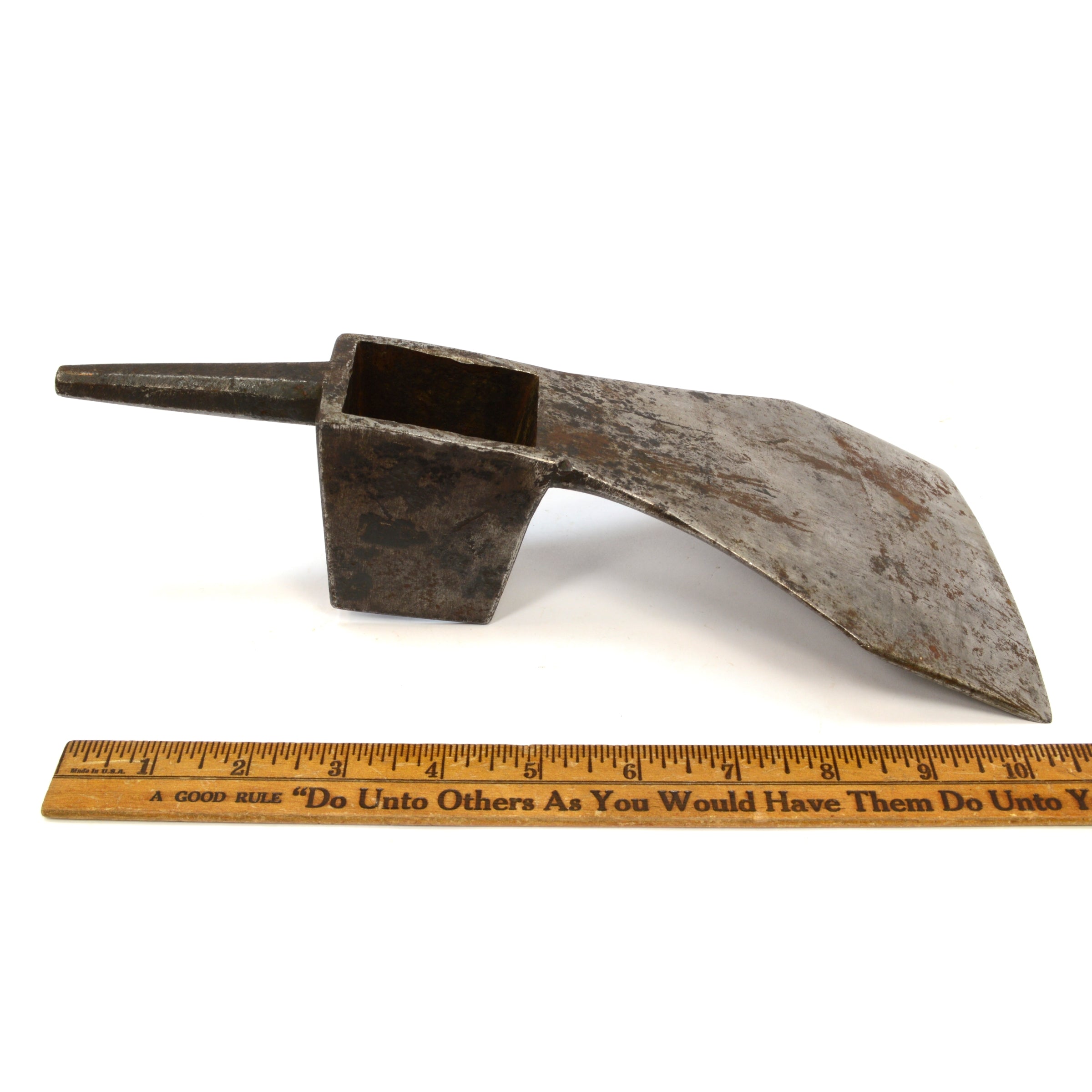 Antique SHIPWRIGHTS ADZE Woodworking Tool - L.H. WATTS New York Pole/Foot Adz Axe for Boat Building & Traditional Woodcraft