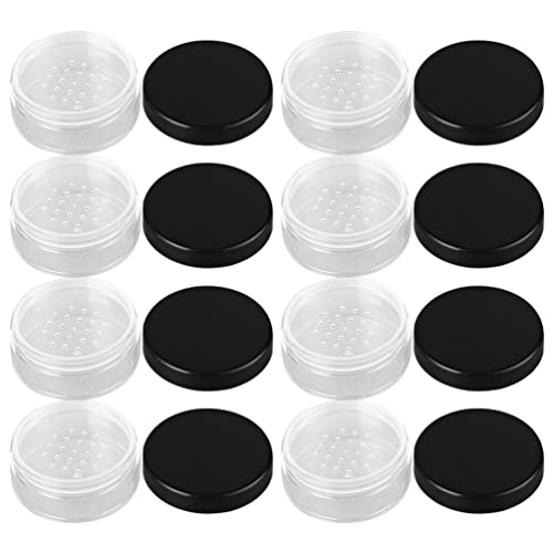 FOMIYES 8Pcs Empty Powder Puff Case with Sifter & Lids - Travel-Friendly Cosmetic Containers for Loose Powder, Blush, Glitter & Eyeshadow | Perfect for Makeup Organization & On-the-Go Touch Ups