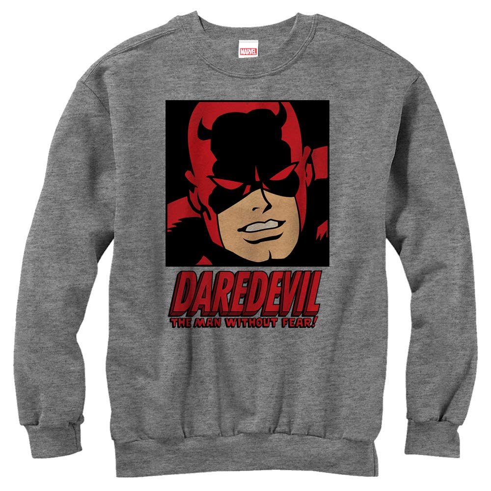 Men's Marvel Daredevil Man Without Fear Graphic Sweatshirt | Superhero Hoodie for Fans | Perfect for Cosplay, Comic Con & Casual Wear