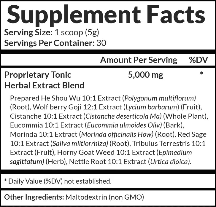 Rock Hard Formula Herbal Blend - 150g 10:1 Extract Powder for Men's Vitality & Performance - Natural Energy Booster for Workouts, Intimacy & Daily Stamina