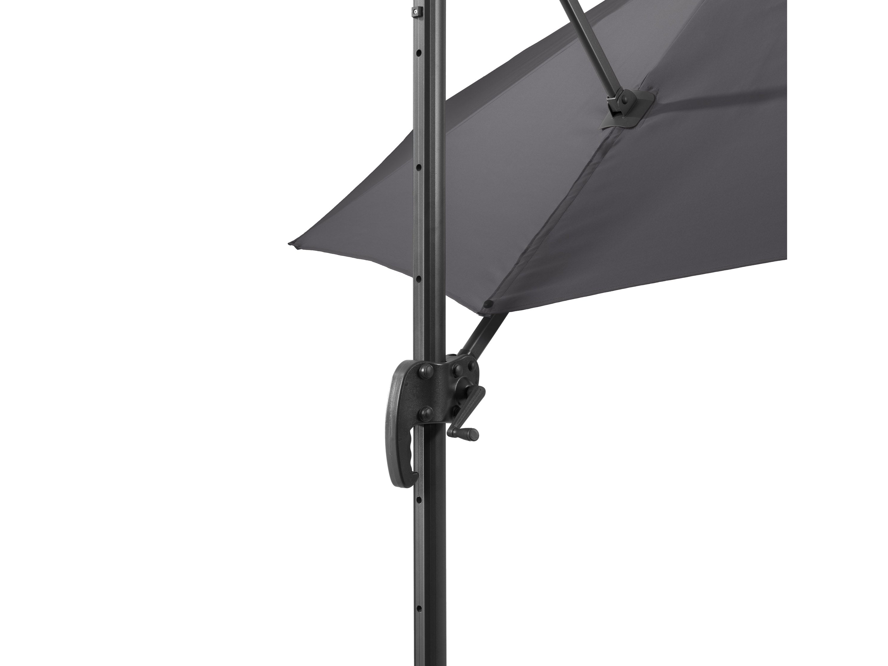 9.5ft Offset Patio Umbrella - 360 Degree Rotation Cantilever Outdoor Umbrella in Grey | Perfect for Poolside, Backyard, Deck, and Garden Shade