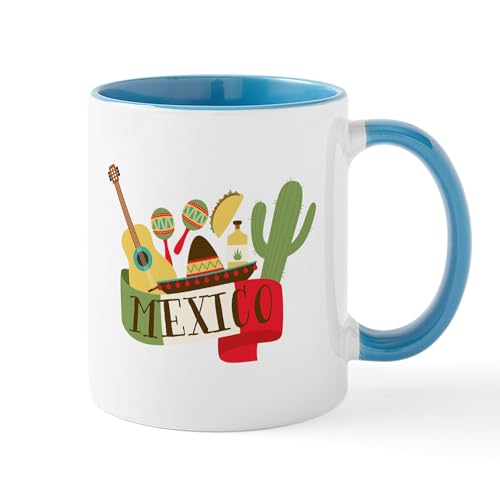 White/Blue Inside - Mexico Mugs