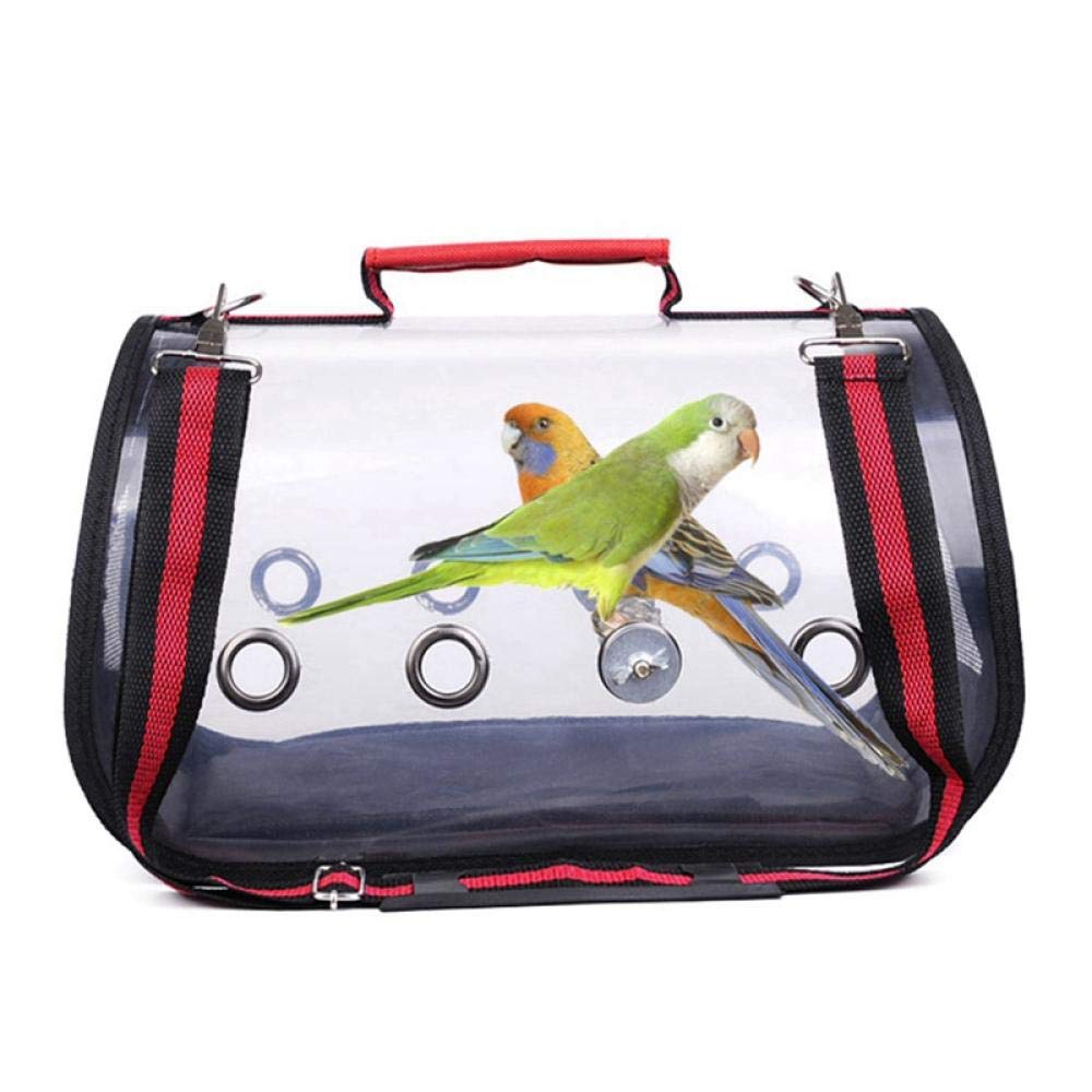 Small Bird Carrier Cage - Portable & Breathable Travel Carrier for Parrots & Small Birds - 3Pcs Black Backpack Style - Perfect for Vet Visits, Outdoor Adventures & Air Travel
