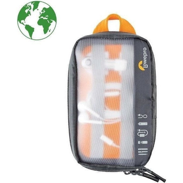 Lowepro Gearup Pouch Mini Camera Bag - Dark Grey Green Line for DSLR & Mirrorless - Perfect for Travel, Hiking & Outdoor Photography