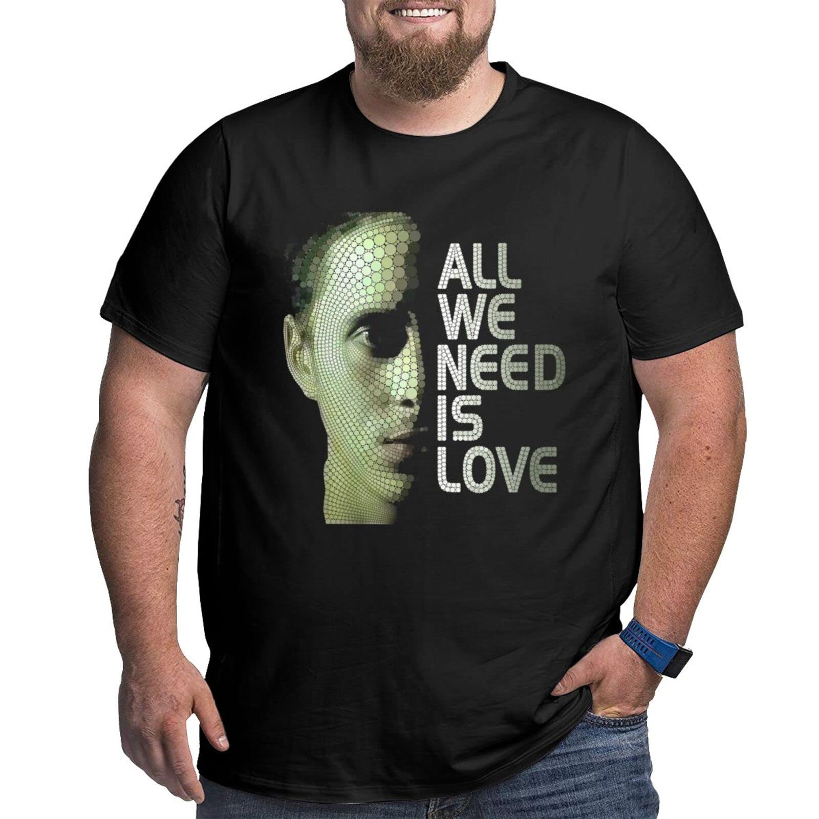 Canserbero Oversized Cotton T-Shirt for Men - Big & Tall Short Sleeve Tee in Black | Casual Streetwear & Hip Hop Fashion