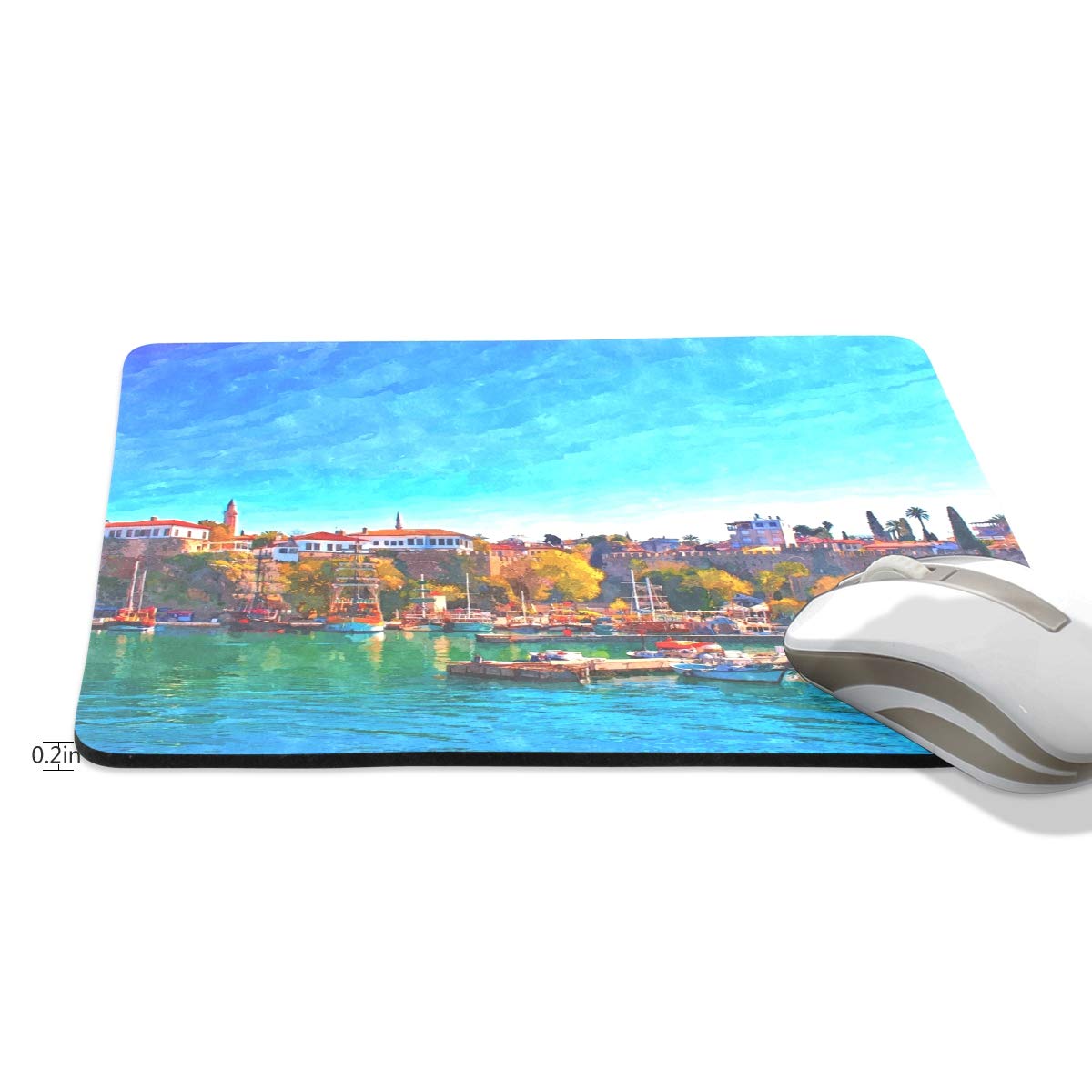 Premium Non-Slip Gaming Mouse Pad with Turkey Painting Design - 9.84