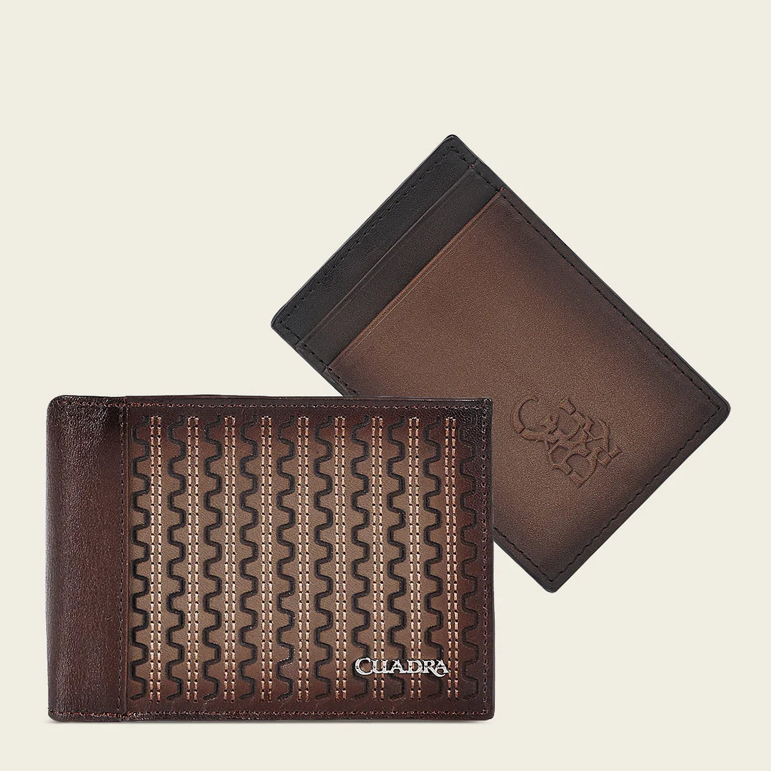 Premium Cuadra Brown Cowhide Leather Bi-Fold Wallet for Men - Durable & Stylish RFID Blocking Wallet for Everyday Use & Travel