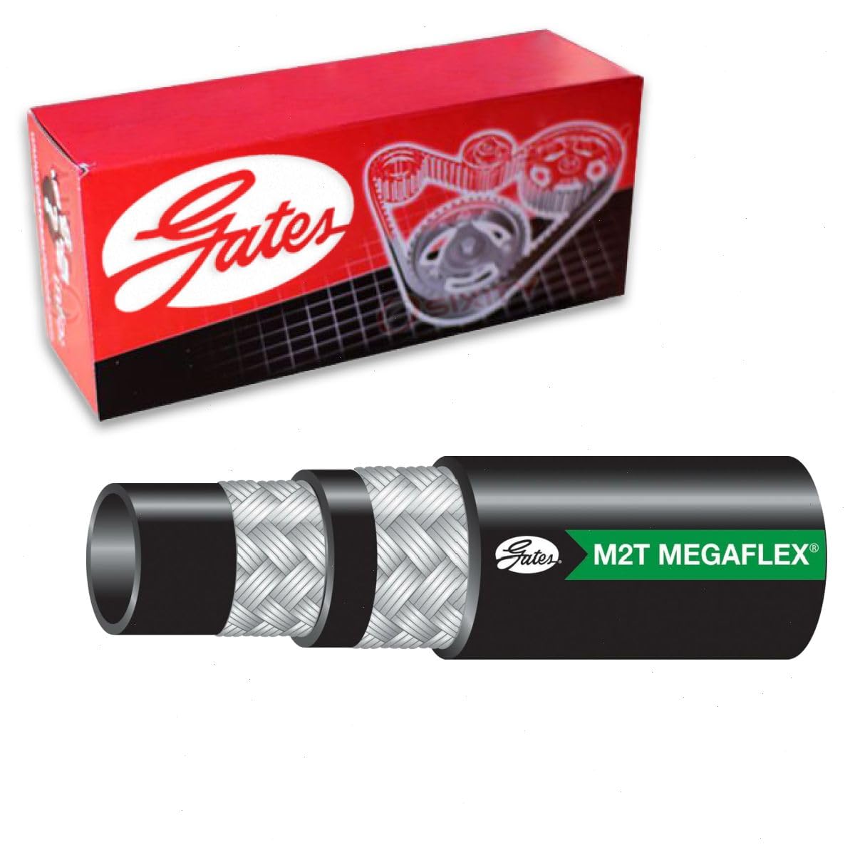 Gates 85601 2-Wire Braid Hose - High Pressure Hydraulic Hose for Industrial, Construction & Agricultural Equipment