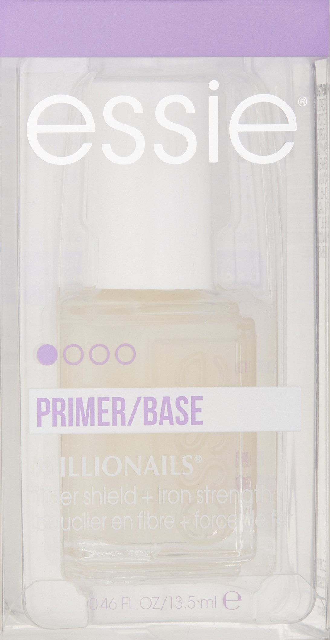 Essie Base Coat Nail Polish - Millionails Nail Treatment with Fiber Shield & Iron Strength (0.46 Fl Oz) | Strengthens & Protects Nails | Perfect for Manicures, Nail Care Routine & At-Home Nail Treatments