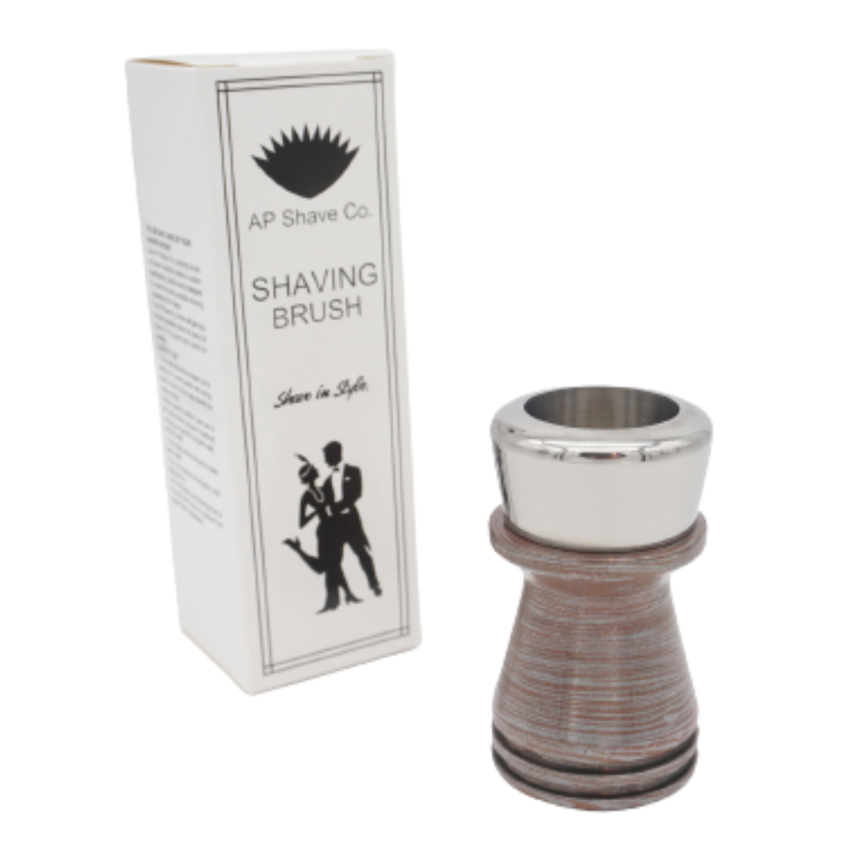 Premium Handcrafted Copper & White Aluminum Shaving Brush Handle - Fits 26mm & 28mm Knots - Luxury Wet Shaving Accessory for Men's Grooming Routine