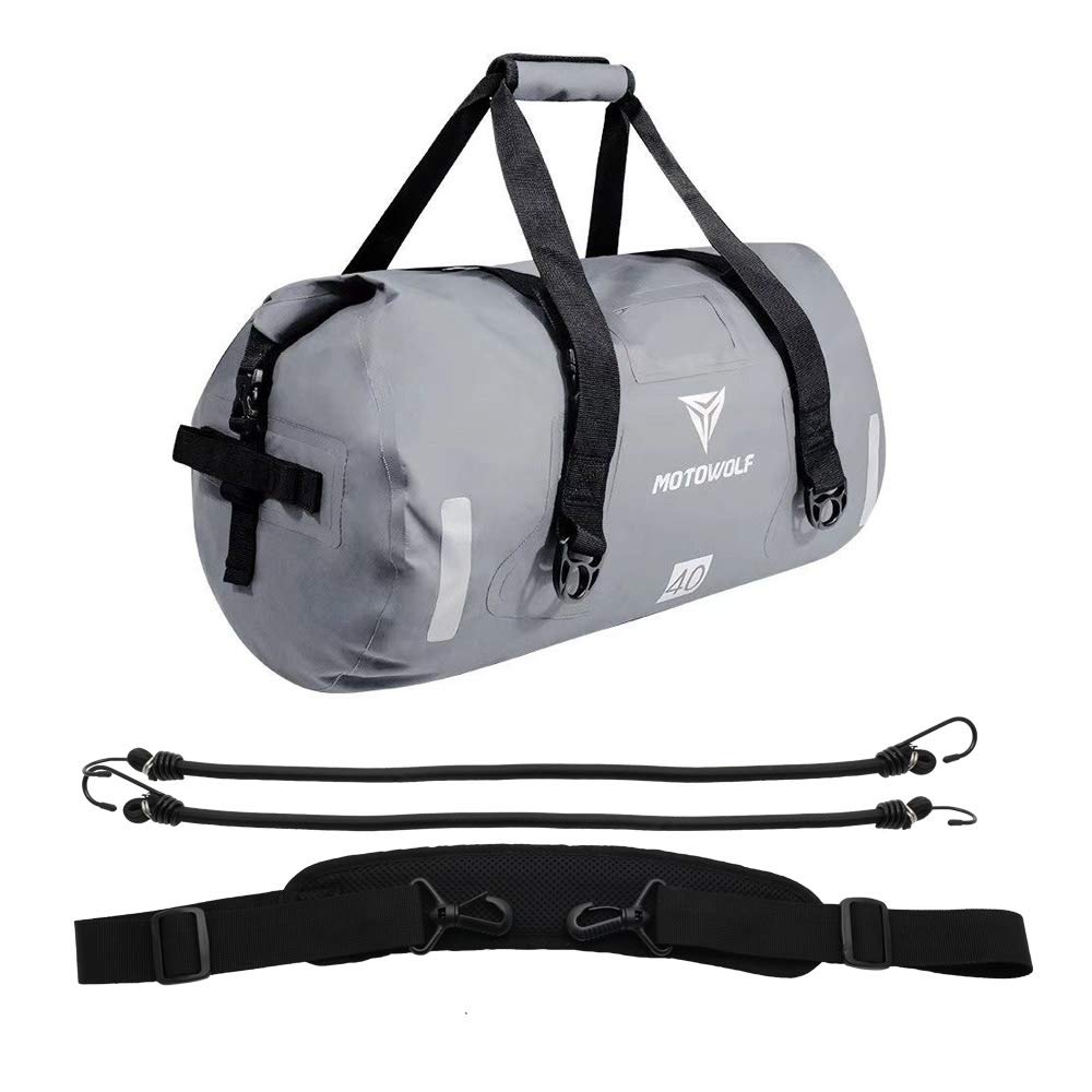 66L Waterproof Motorcycle Travel Bag - Multi-Function Rear Seat Tail Luggage with Shoulder Strap & Reflective Strips for Harley, Cruiser, Touring Bikes - Perfect for Road Trips, Camping & Commuting