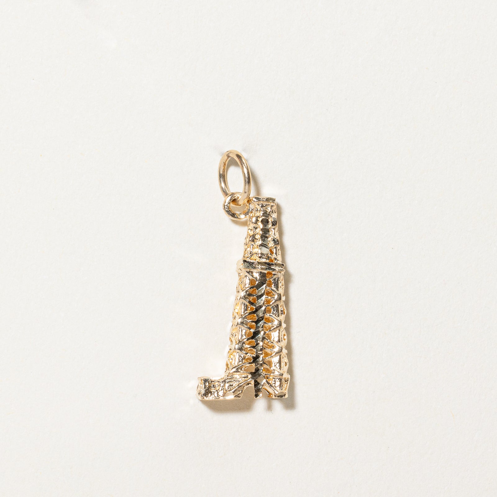 10K Yellow Gold Tower Charm Pendant for Necklace - Elegant Jewelry Gift for Women, Perfect for Everyday Wear, Special Occasions & Travel Accessories