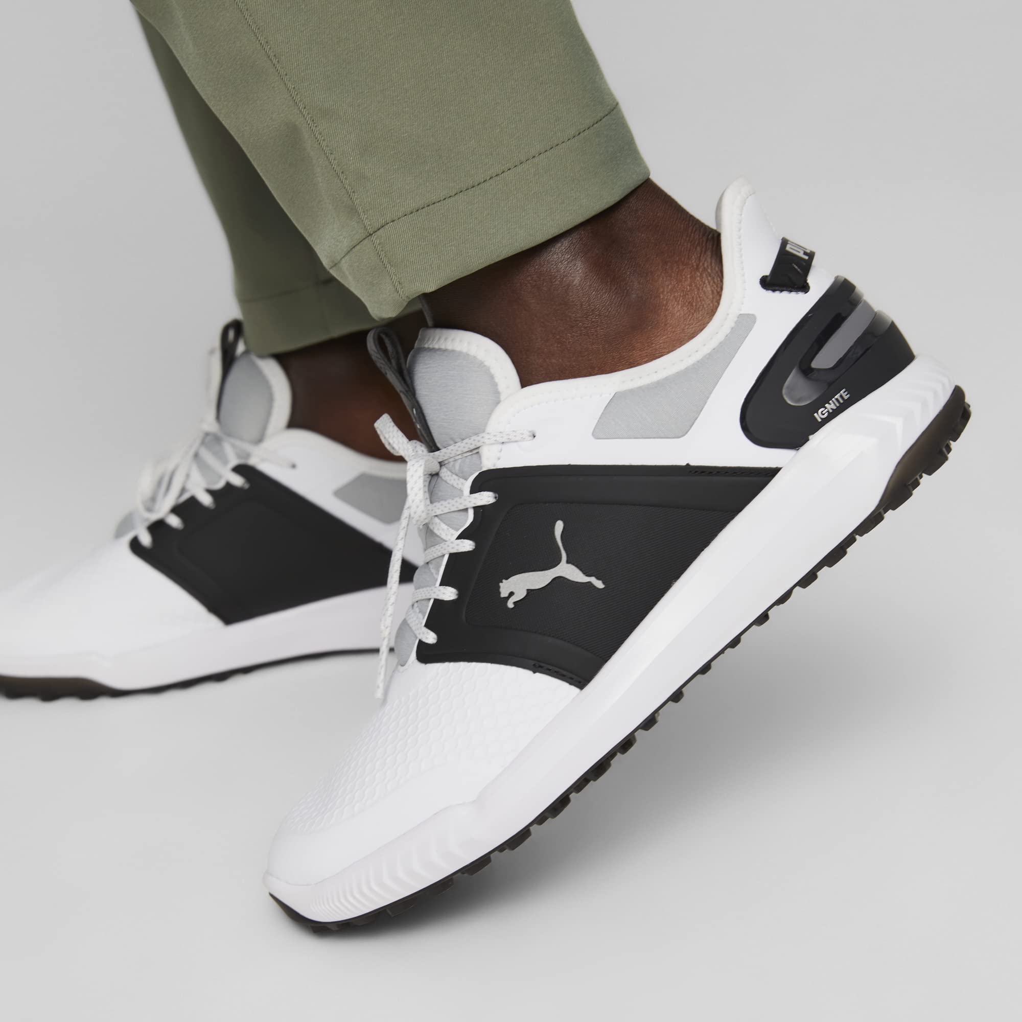 PUMA Men's Ignite Elevate Golf Shoes - Lightweight & Comfortable Spiked Golf Shoes for Men - Perfect for Golf Course & Outdoor Sports