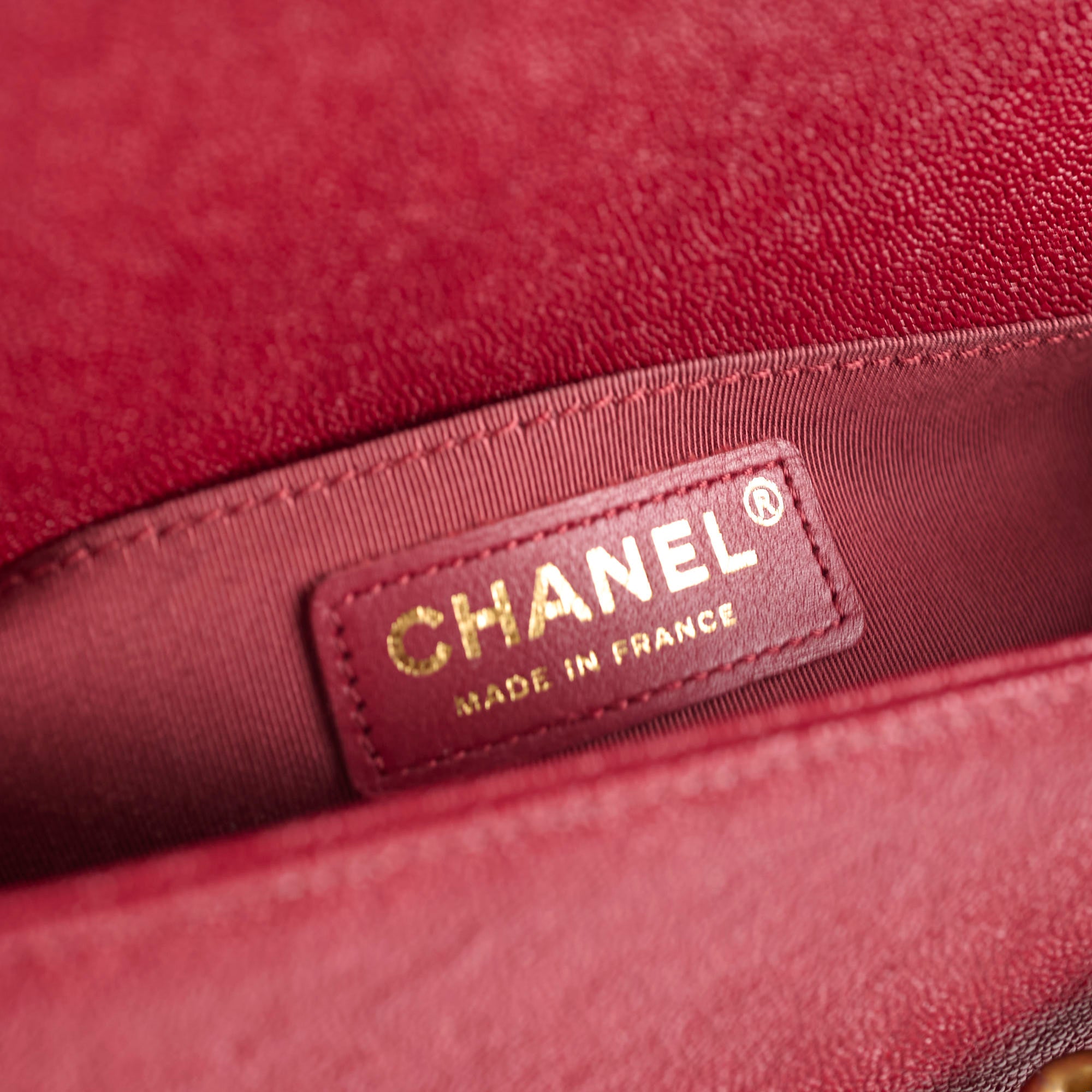 Chanel Old Medium Boy Bag in Red Chevron Caviar Leather - Classic Flap Shoulder Bag for Women | Perfect for Date Night, Office & Luxury Events