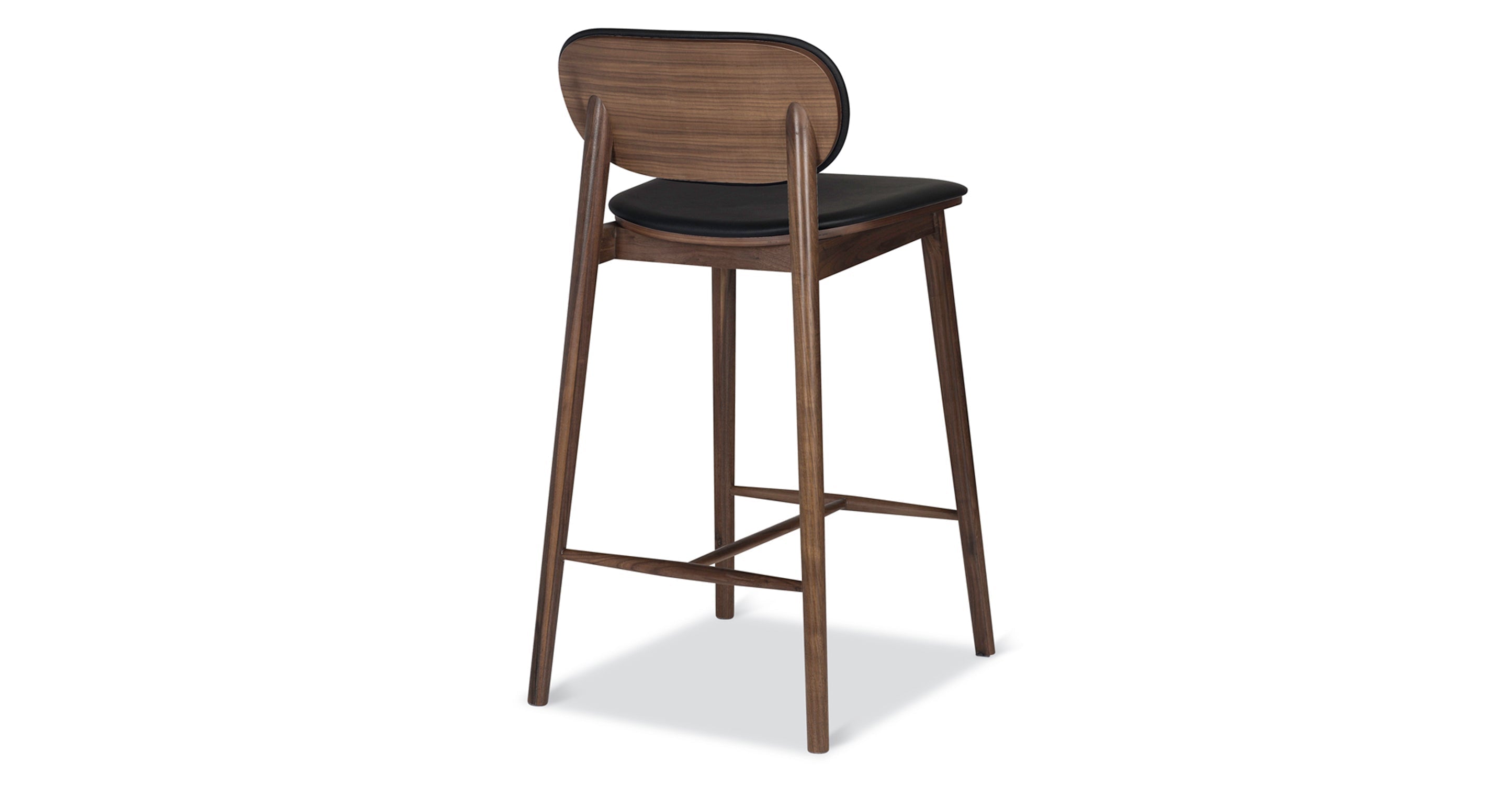 Bonato Leather Counter Stool - Modern Bar Stool with Cushioned Seat, Adjustable Height for Kitchen Island, Breakfast Bar & Home Decor