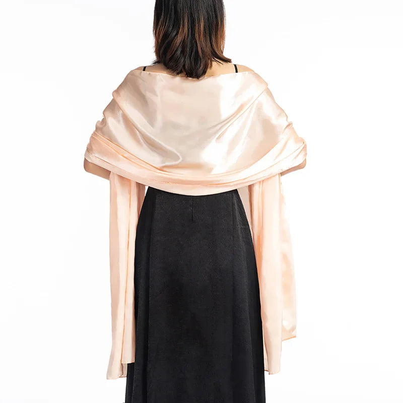 19 Colors Elegant Long Formal Wedding Shawl for Women - Soft Evening Bridal Wrap Scarf - Perfect for Weddings, Parties & Special Occasions