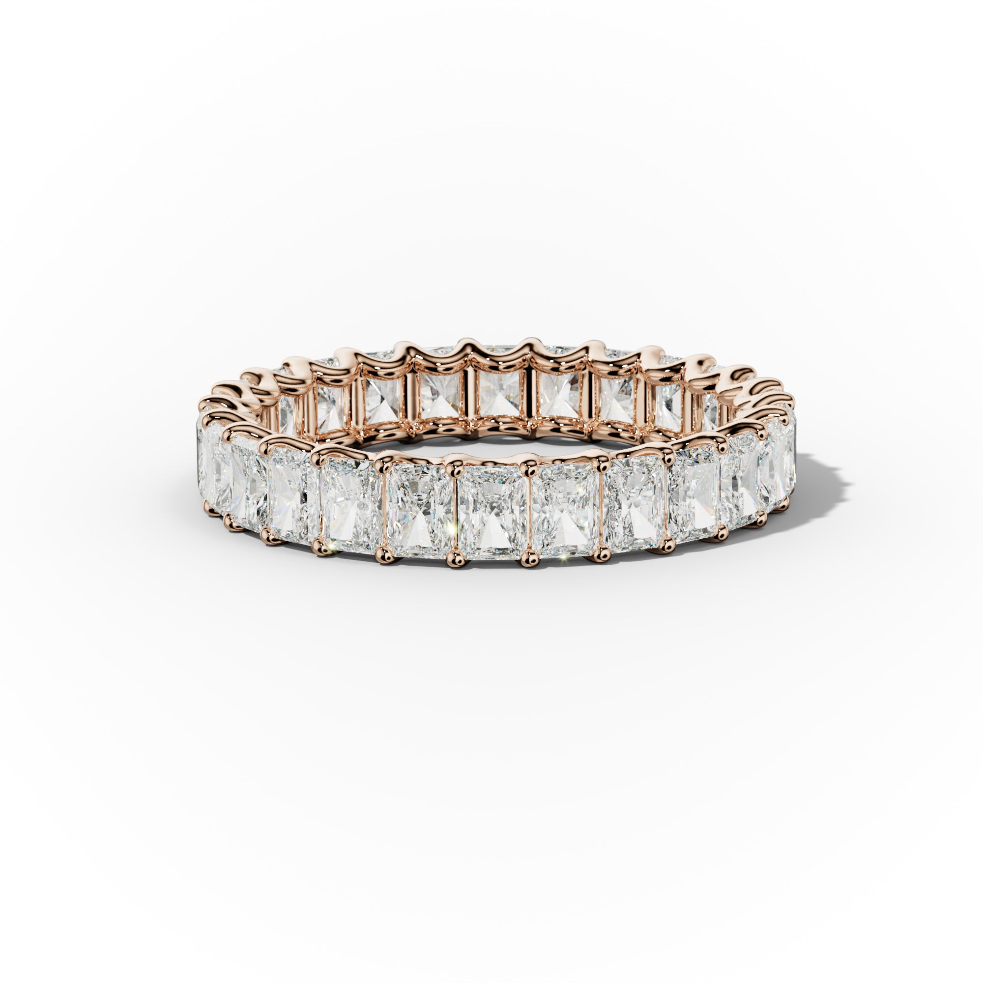 3.0 Carat Radiant Cut Diamond Eternity Band - Shared Prong Wedding Ring for Women - Perfect for Anniversaries, Engagements & Special Occasions