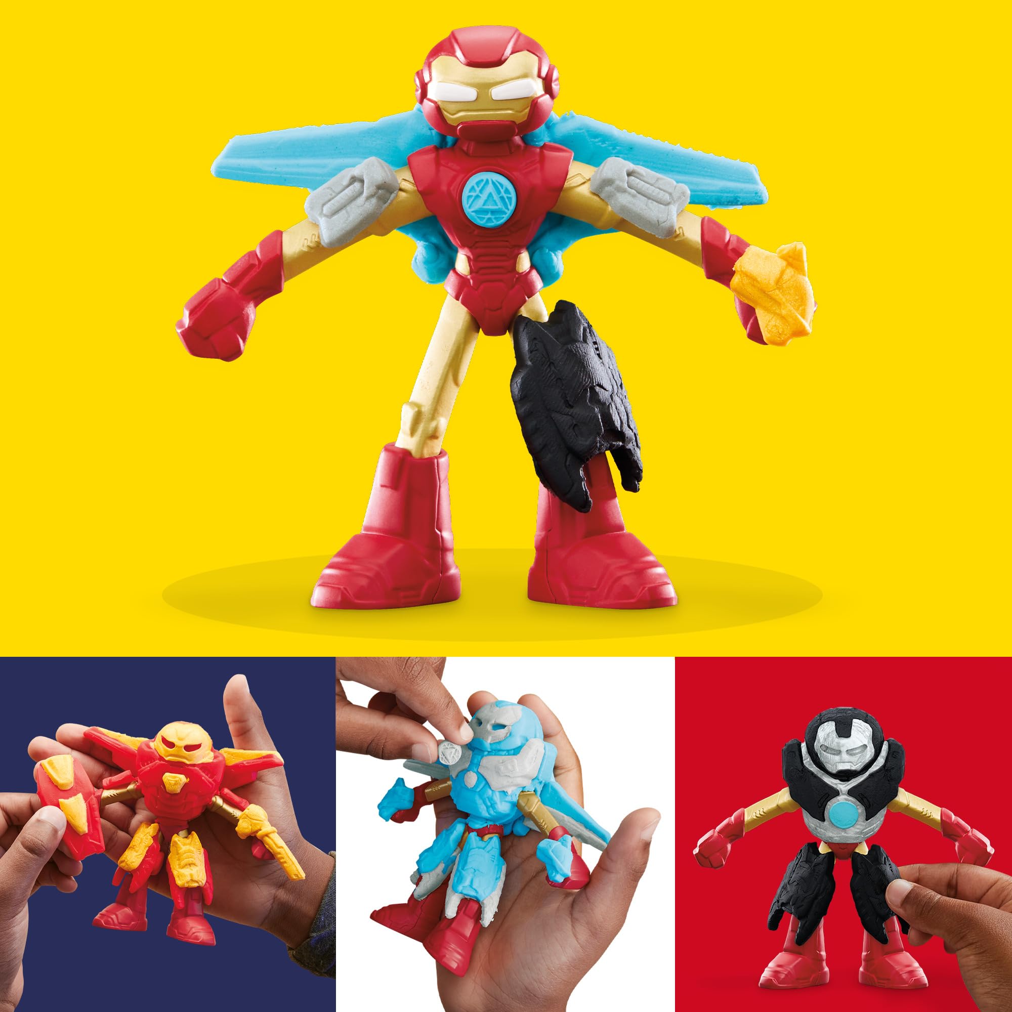 Play-Doh Marvel Iron Man Armor Maker Lab Playset with Lights & Sounds - Customizable Action Figure Toy for Kids Ages 4+ | STEM Learning & Creative Play | Birthday Gift Idea for Boys & Girls