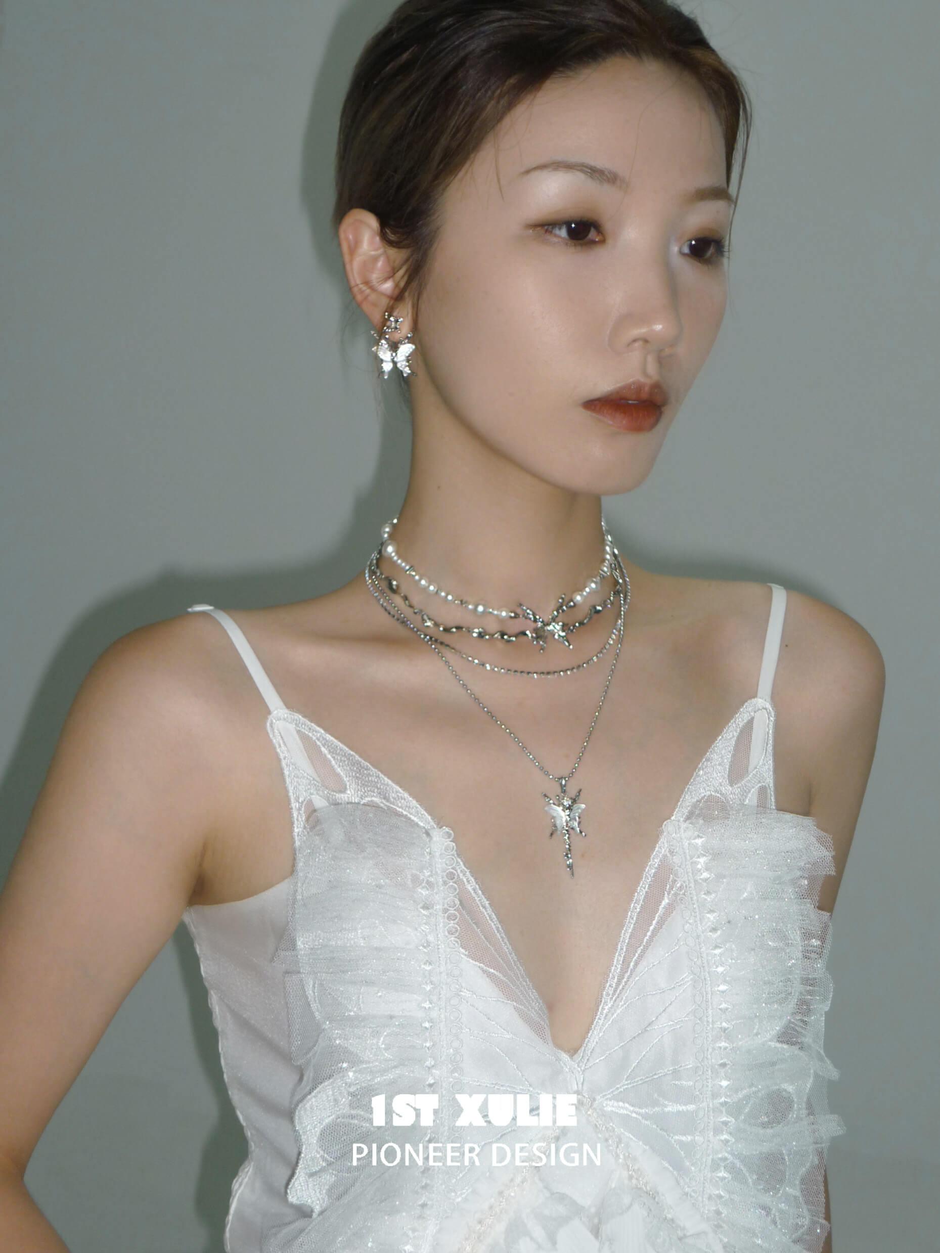 18K Gold Plated Butterfly Pendant Necklace with Pearl & White Shell - Elegant Jewelry for Women, Perfect for Valentine's Day Gifts, Anniversary Presents & Special Occasions