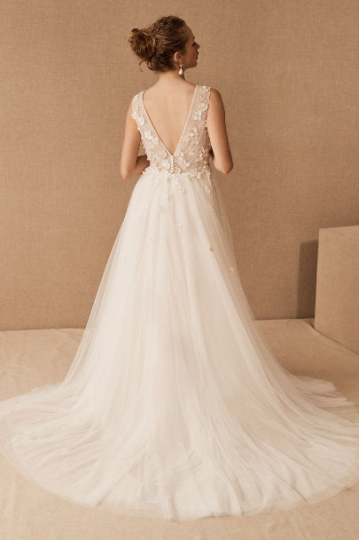 BHLDN Jenny Yoo Elena Wedding Gown - Elegant Lace Bridal Dress for Formal Ceremonies & Special Occasions