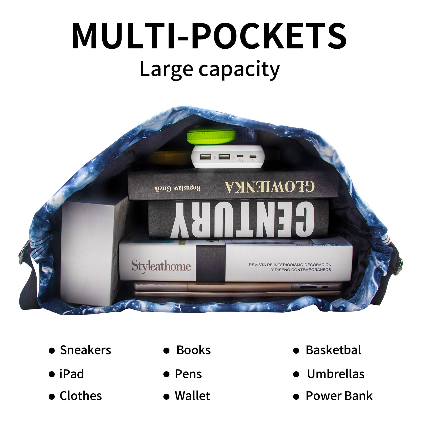 Waterproof Drawstring Sports Bag - Lightweight Sackpack Backpack for Men & Women - Gym, Travel, Beach & Outdoor Activities