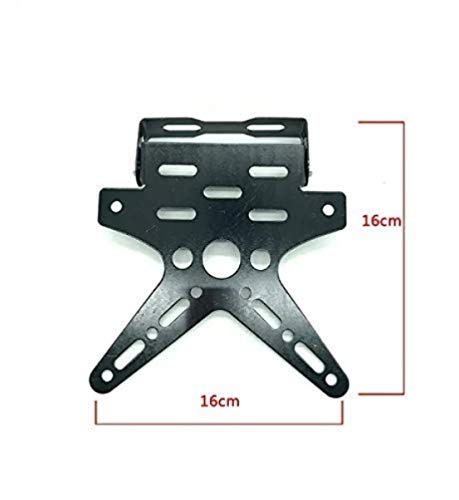 SELVIKE Adjustable Motorcycle Tail Tidy License Plate Holder Bracket - Compatible with Yamaha R15 V3 - Black - Perfect for Street Bikes & Custom Builds