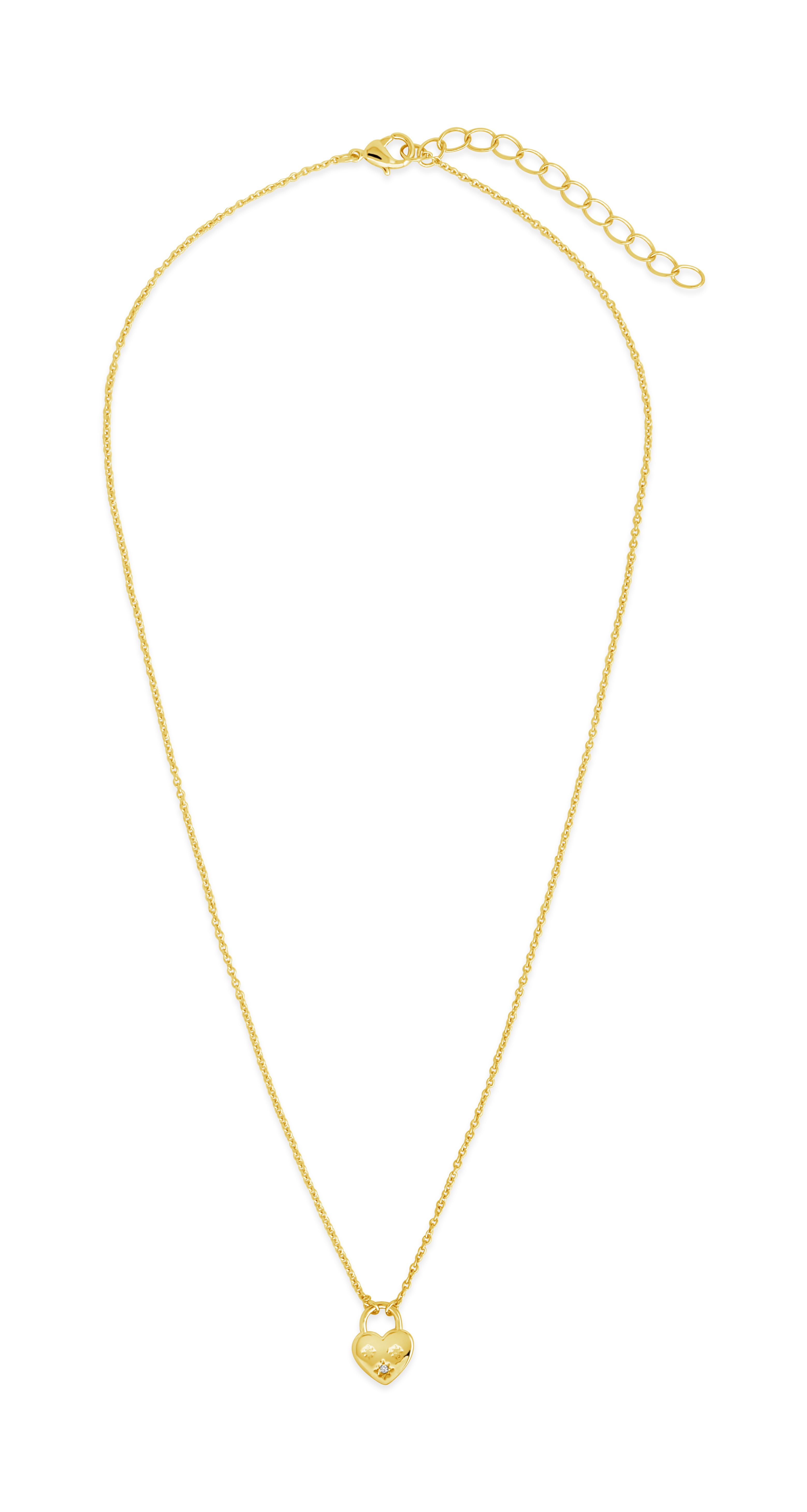 Josephine CZ Heart Locket Pendant Necklace - Elegant Cubic Zirconia Jewelry for Women, Gift for Her, Valentine's Day, Anniversary & Special Occasions