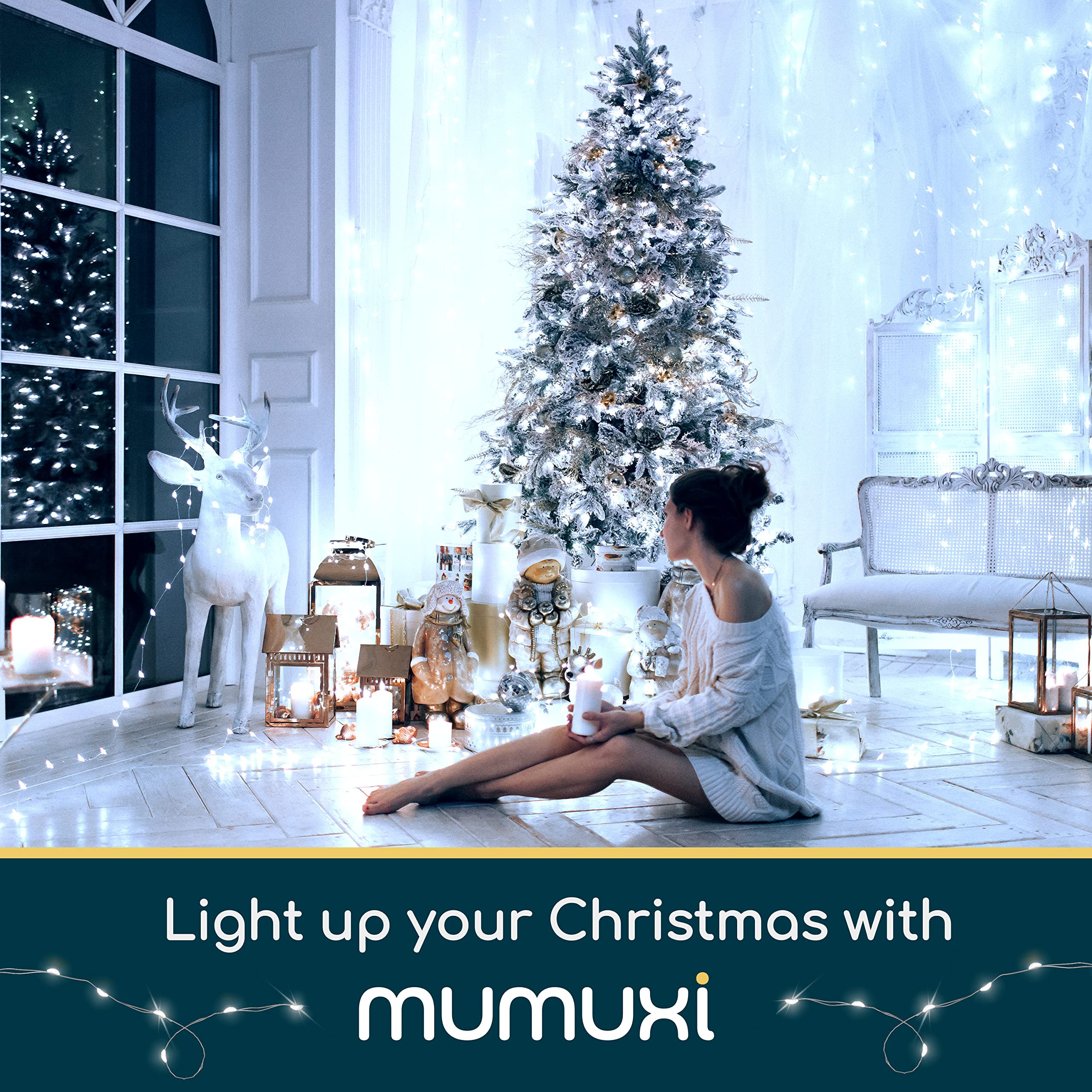 12 Pack 7.2ft Battery Operated Fairy Lights with 20 Mini LEDs - Cool White String Lights for Wedding Centerpieces, Party Decor, Bedroom, Mason Jars & Christmas Tree Decorations - Indoor/Outdoor Use