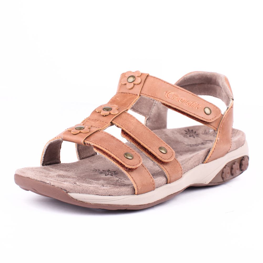 Claire Women's Adjustable Leather Gladiator Sandals - Stylish Summer Casual & Outdoor Walking Shoes for Women