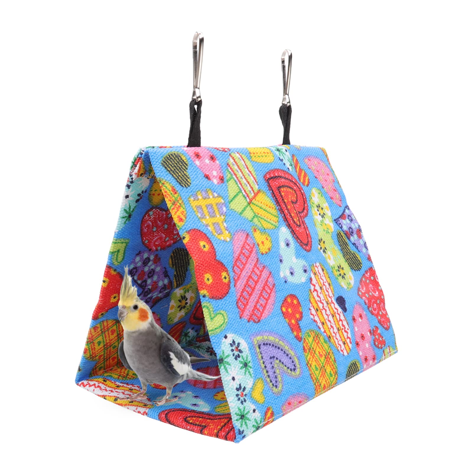 Colorful Canvas Bird Hammock for Cockatiels & Lovebirds - Cozy Pet Bed for Small Birds