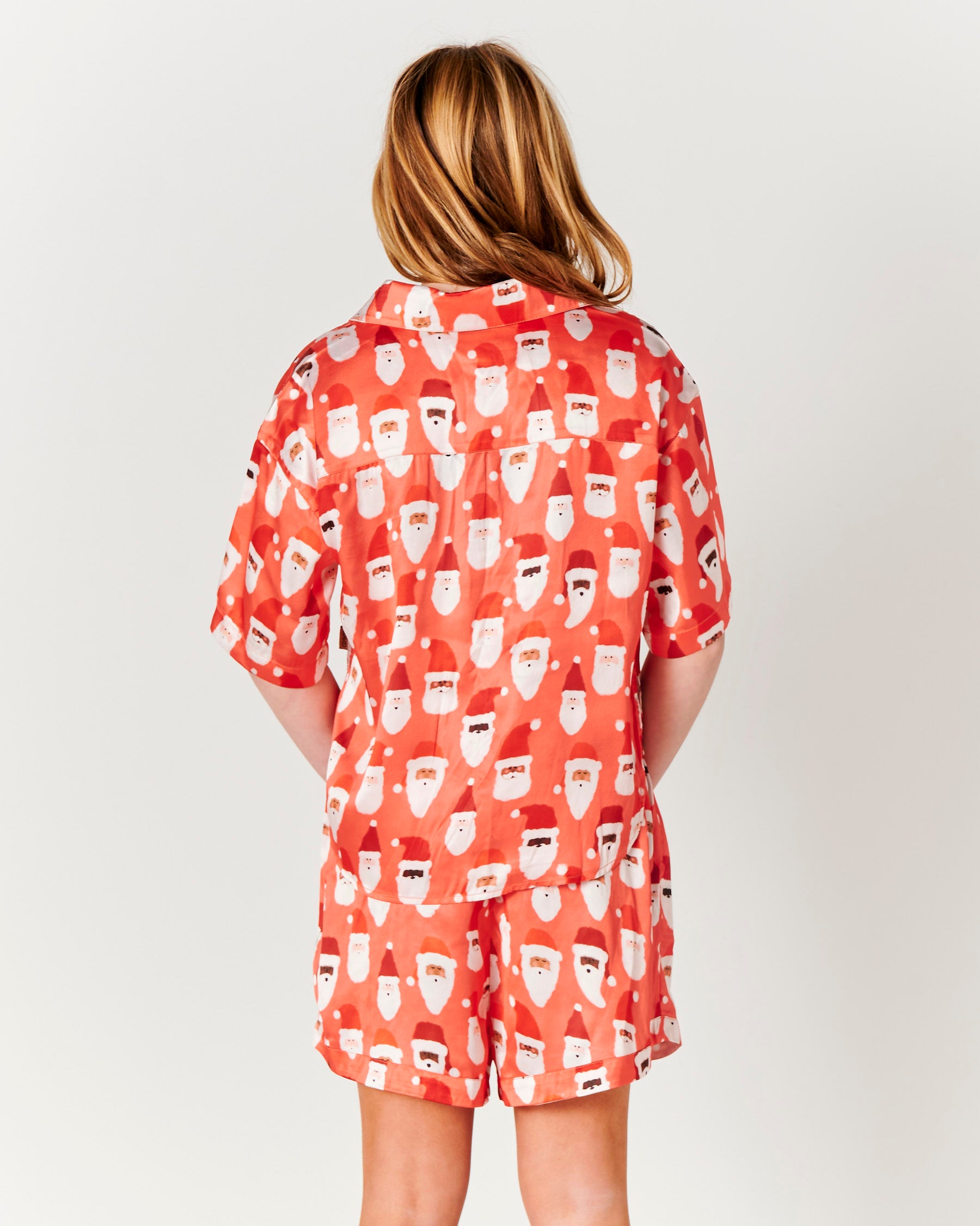 Red Teen Eco-Friendly Satin Short Sleeve Pajama Set - Soft & Breathable Sleepwear for Girls - Perfect for Sleepovers, Lounging & Cozy Nights